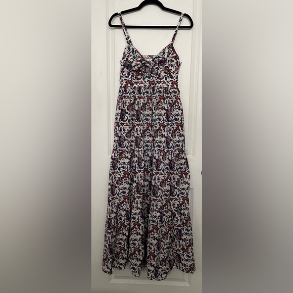 XIRENA LOLITA DRESS AMALFI BLUE pocket maxi dress L - Picture 5 of 12